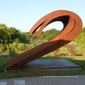 Abstract craft red metal statue corten steel garden art sculpture